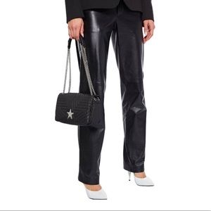 STELLA MCCARTNEY Nylon Shoulder Handbag Black Quilted